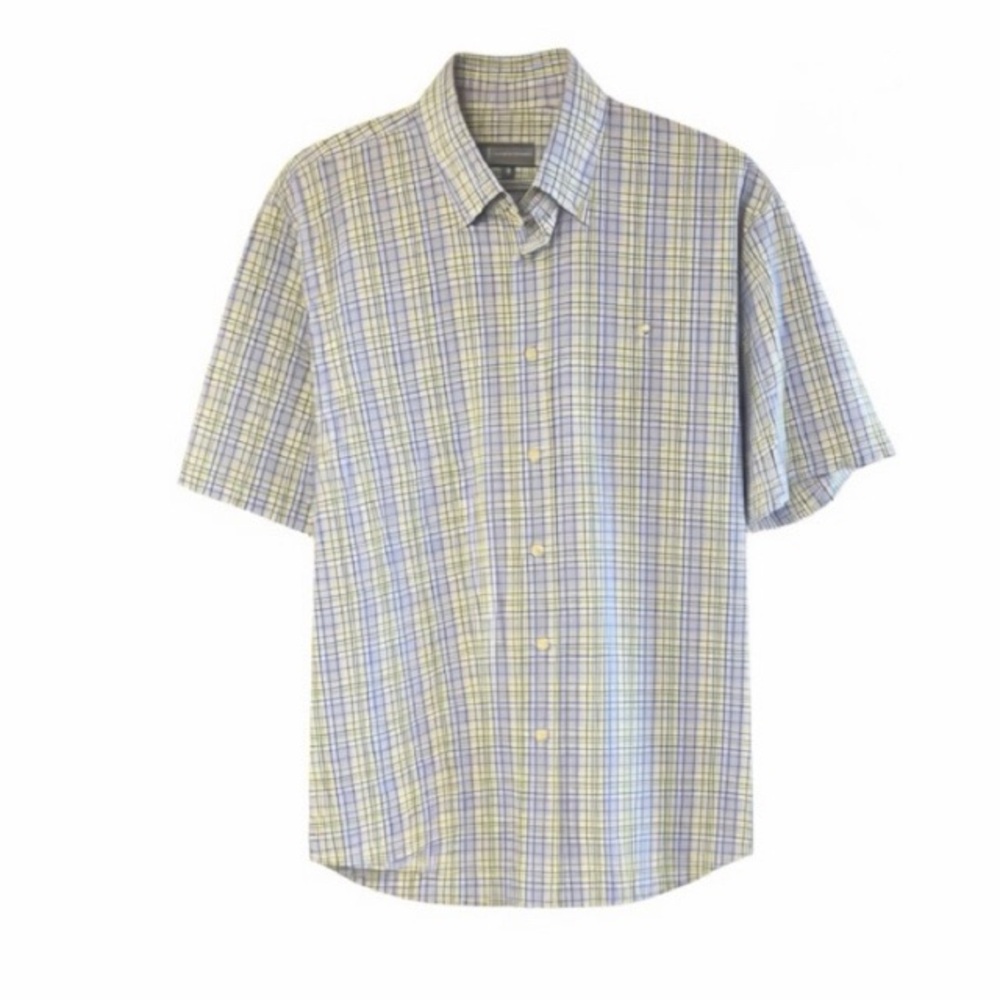 Hickey Freeman Plaid Button‎ Down Shirt